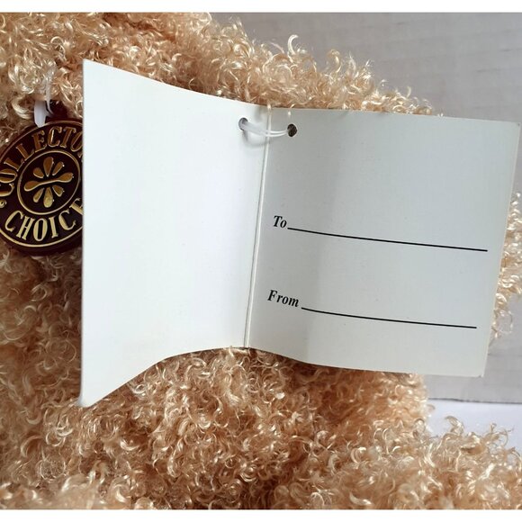 Dan Dee Teddy Bear 13.5" Beige Curly Collectors Choice Plush Teddy Bear NEW - Picture 9 of 9